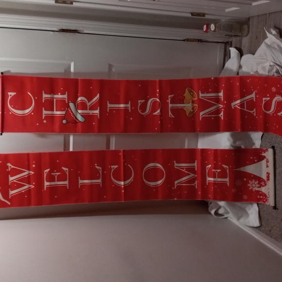 LONG "Welcome" "Christmas" Banners 70" X 12" Each NWT - Picture 3 of 3